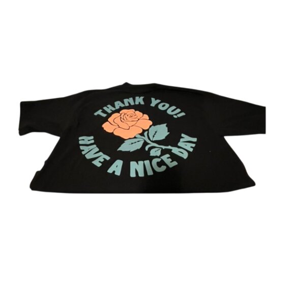 Market Thank You! Have A Nice Day T-shirt in Black Size Medium - DISCONTINUED - Picture 3 of 3